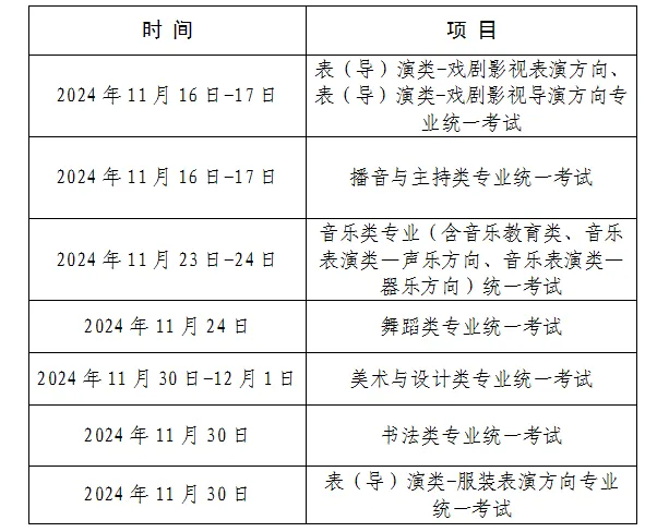 艺术类专业统一考试 时间安排.jpg